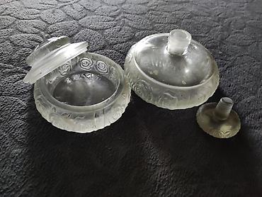 Gözəllik və sağlamlıq: Şüşə ətir şüşələri dəsti (2 ədəd) - Material: qalın, buzlu şüşə - — 3