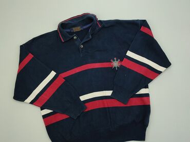 Bluzy: Pulover XL (EU 42), stan - Bardzo dobry, wzór - Linia, kolor - Niebieski