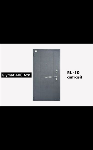 Пиломатериалы: RL-10 model, antrasit rəngdə olan bu dəmir qapı, müasir dizaynı və