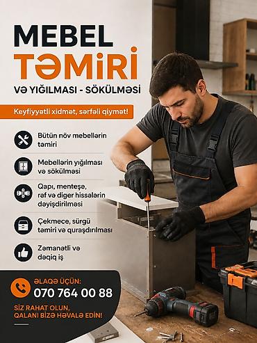 paltaryuyan temiri ustasi bakı: Mebellərin təmiri, bərpası — 1
