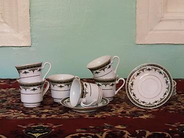 caydan caynik: Çay dəsti, rəng - Ağ, Farfor — 1