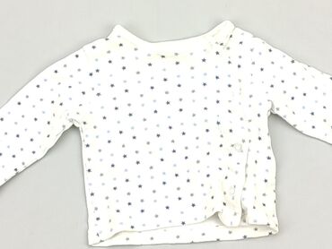 biała bluzka z kolnierzykiem dla dziewczynki: Bluzka, Wcześniak, stan - Dobry