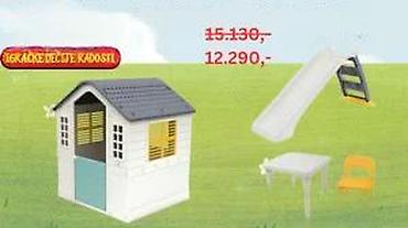namestaj m: Set za dvorište za decu – kućica, tobogan i baštenski sto sa 2 — 6