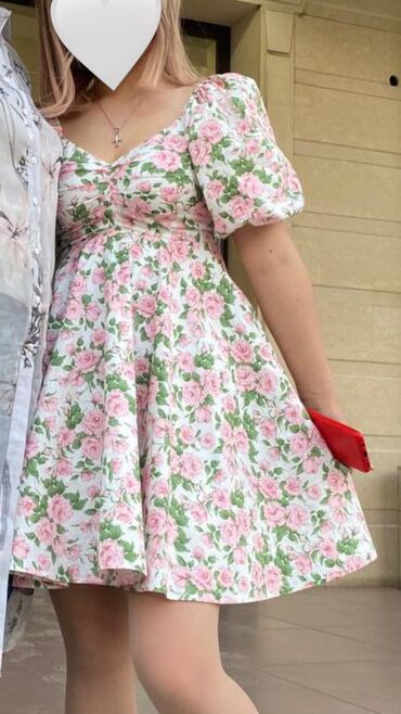 розовое платья: Повседневное платье, Лето, Короткая модель