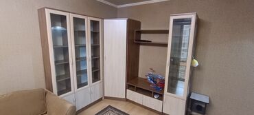 размещение кухонной мебели: Зал үчүн гарнитур, ДСП, түсү - Саргыч боз