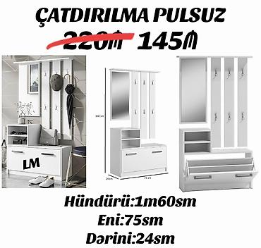 Шкафы-прихожие: _*Yeni 👣👟Dəhliz dolabı👟👣_ Birbaşa istehsalçıdan alın‼️ Qiymət  — 1