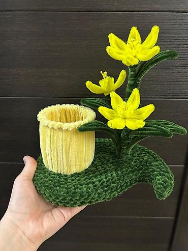 təbaşir və pastel: Məhsul: əl işı ilə hazırlanmış stolüstü qələmqabı və dekor — 2