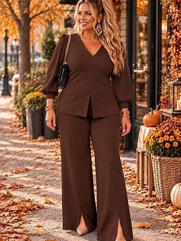 postavi: 10. ❤️ ZA PUNIJE DAME ❤️ 🍂 Novi komplet koji spaja eleganciju i — 4