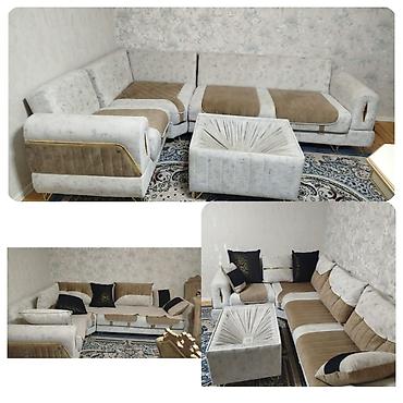 Digər mebel: RumiKünc divan yenidi əla vəziyyətdə. Satılır 600₼. Ölçü 2×2.92. Baza — 1