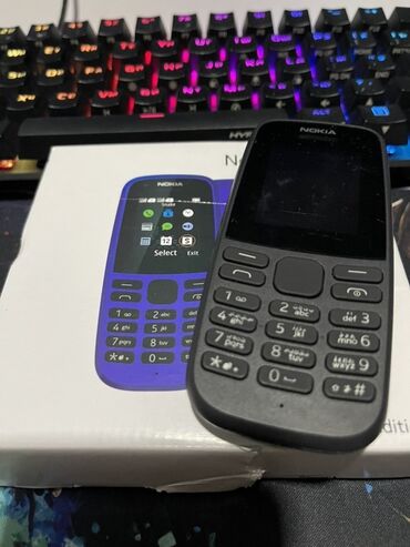 kicik telefon: Nokia 105 4G, rəng - Qara, Düyməli