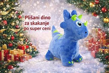 Dečije sportske igračke: Plišana igračka za skakanje – konjić/dino - Mekana plišana navlaka — 1