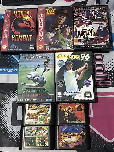 Sega Genesis/Mega Drive üçün oyun kartricləri dəsti qiymətlər oyuna