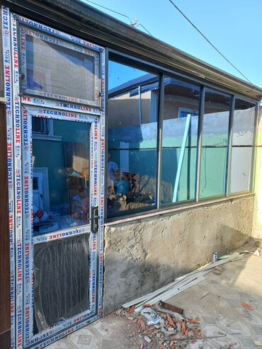 Plastik pəncərələr: Yeni İkiqat şüşə paketi Plastik pəncərə, Еni: 100 sm, Uzunluğu: 100 sm, Pulsuz quraşdırma — 10