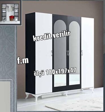 Sifarişlə dolablar: Düz dolab, Dəhliz üçün, Yataq otağı üçün, Eyvan üçün, Paltar üçün, Kupe, Quraşdırıla bilən, 3 qapılı — 24