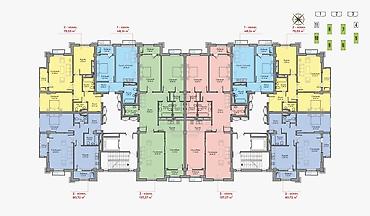 елисей: 2 комнаты, 75 м², Асанбай мкр Элитка, 5 этаж, ПСО (под самоотделку) — 1