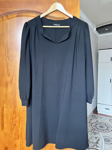 lanbena от черных точек бишкек: Повседневное платье, Осень-весна, Средняя модель, XL (EU 42)