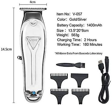 sns makinesi: Professional Trimmer VGR 057 - 1 Sürətli - 7000RPM / 1400MAH - 180 — 6