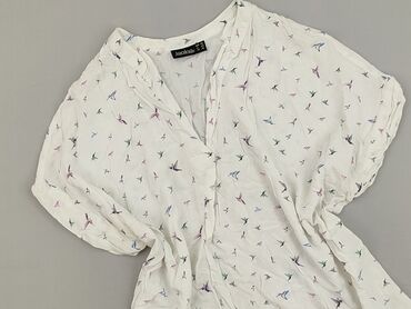 czarne bluzki z chokerem: Janina, Women's blouse, size L (EU 40)