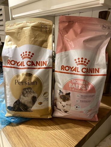 Зоотовары: Предлагаются два пакета сухого корма для кошек Royal Canin. Один
