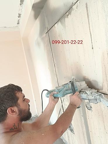 televizor temiri: 099-201-22-22Beton/kərpicdə dəlik açma və şırımlama xidməti - Diamant — 1
