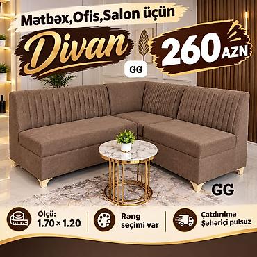 Mətbəx, ofis və salon üçün L formalı divan - Ölçü: 1.70 × 1.20 m - lalafo.az -da Mətbəx, ofis və salon üçün L formalı divan - Ölçü: 1.70 × 1.20 m -