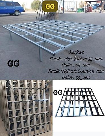 Ev üçün mebel: Məhsul: Dəmir çarpayı karkası Təsvir: - Möhkəm metal profildən — 1