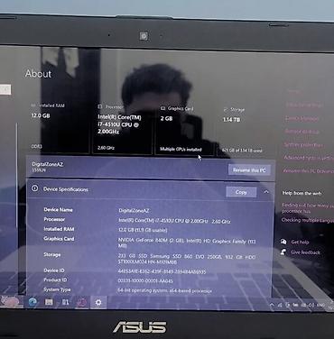 notebook samsung: İşlənmiş ASUS 15.6 ", Intel Core i7, 1 TB, Ünvandan götürmə, Pulsuz çatdırılma, Ödənişli çatdırılma — 2
