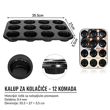 KMT Plavo-beli kalup za torte sa dvanaest rupa 2406153 - Brend: Kmt