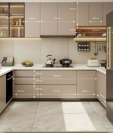 Sifarişlə mətbəx mebeli: Sifarişlə mətbəx dəsti, Özü çəkən petlələr, Mat laminat, Kredit var, Pulsuz çatdırılma, Rayonlara çatdırılma — 32