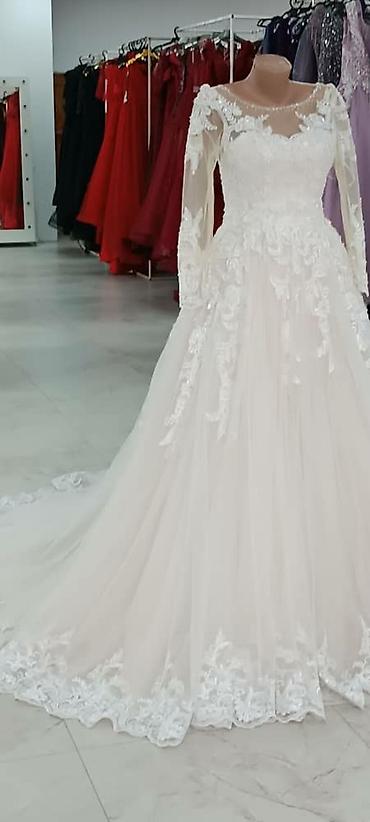 Свадебные платья: Свадебное платье, Закрытое, Мусульманское, Открытая спина, Русалка, Б/у — 14