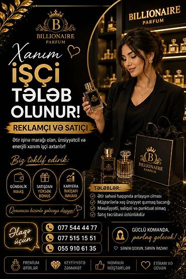 Satış məsləhətçiləri: Satış meneceri tələb olunur — 1