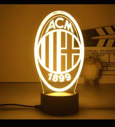 Stol lampaları: Futbol klublarının loqolu LED masa lampaları - Dizayn: şəffaf akril — 3