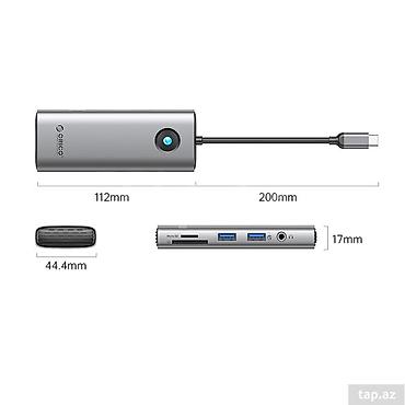 🔥 ORICO PW11-8PM-GY-EP – 8-in-1 USB-C HUB, Gigabit LAN, HDMI 4K, SD/TF