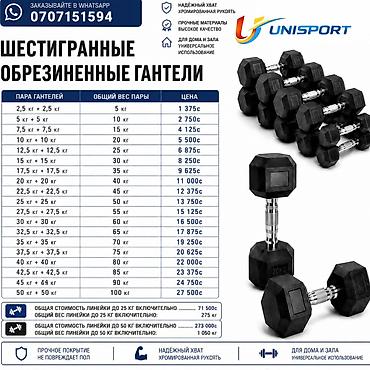 Шестигранные обрезиненные гантели - Универсальное использование: для