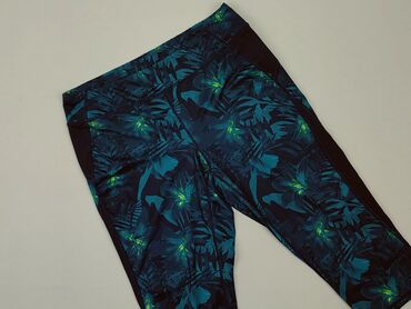 Spodnie 3/4 M (EU 38), stan - Dobry, wzór - Print, kolor - Niebieski