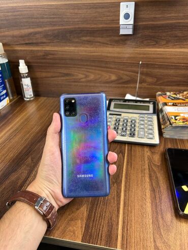 s24 ultra qiymeti: Samsung Galaxy A21S, rəng - Göy, Barmaq izi