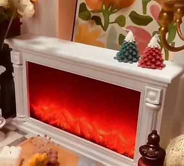 epoxy plastic mannol: Realističan kamin sa efektom plamena 🔥 Veliki kamin sa imitacijom — 1