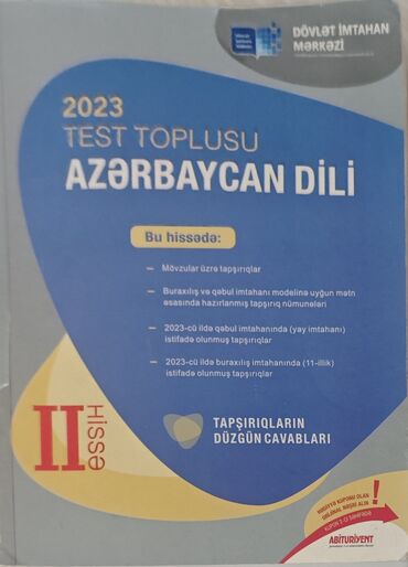 2ci sinif riyaziyyat derslik: Azərbaycan dili Testlər 11-ci sinif, DİM, 2-ci hissə, 2023 il