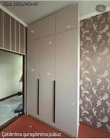 wkaf: MDF-lamdan hazırlanmış modern qapalı dolab - Ölçü: 135x240x45 sm — 1
