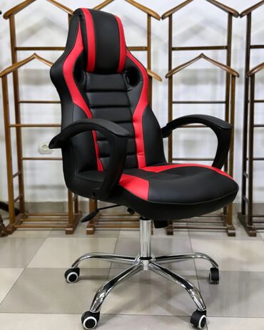 Ofis və oyun kresloları: Yeni, Təkərli, Qolları tənzimlənir, Dəri — 9