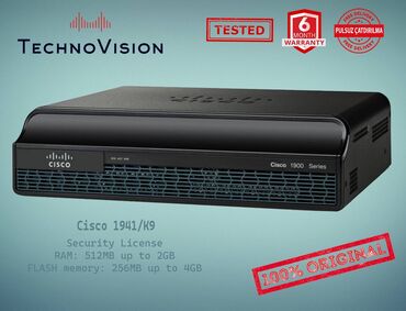 cisco modem: Cisco 1941 K9 Router ✔️Sertifikasiyadan keçmiş təcrübəli