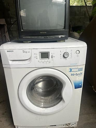 Стиральная машина BEKO Volumax5 + компактный телевизор AIWA