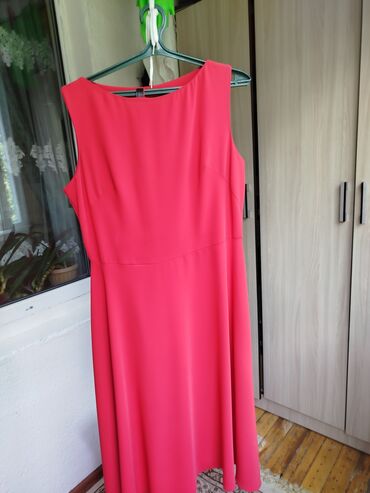 платье красное: Повседневное платье, Турция, Осень-весна, Длинная модель, L (EU 40)