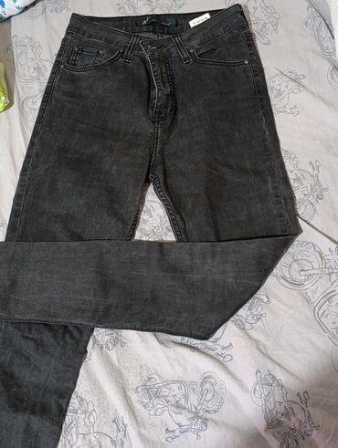 джинсы размер 42: Повседневные брюки, Высокая талия, Лето, S (EU 36), XL (EU 42)