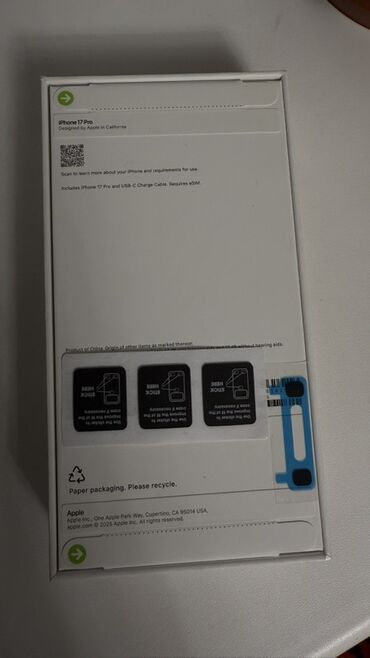 Apple iPhone: IPhone 17 Pro, Новый, 512 ГБ, Синий, Коробка, 100 %
