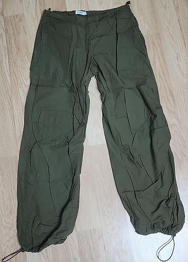 crop geyim: Şalvar, PULL&BEAR, M, rəng - Yaşıl — 4