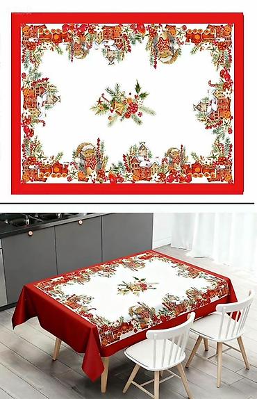 roze draperije: Novogodisnji stoljnjaci Cene i dimenzije: 140×140cm- 1500din — 1