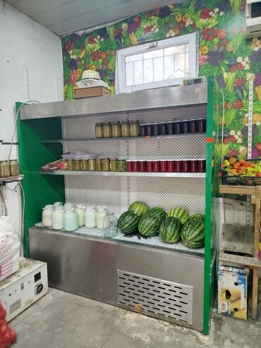 soyuducu ət üçün: Mağaza üçün vitrində soyuducu stend - Üç rəfli açıq tipli soyuducu