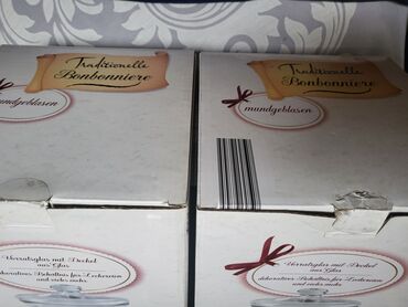 Ostalo posuđe: Bombonijera nova veca,staklena Nemacka. Nova,sve na njoj odsjaj od — 4