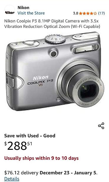 nikon d750: Fotoaparat Nikon Coolpix P 3.5x vibrasiya azaldici optik zoom ile — 1
